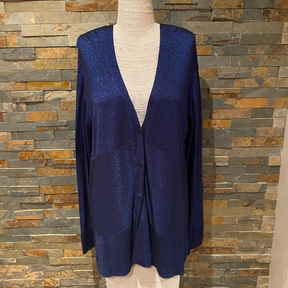 T by Alexander Wang blue/black Cardigan (2 sizes) NWT - Picture 1 of 6